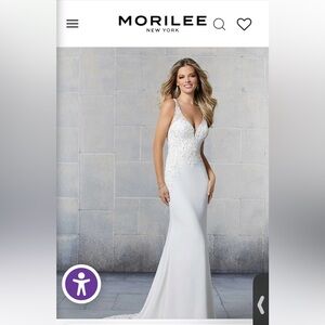 Mori Lee White Lace Wedding Dress